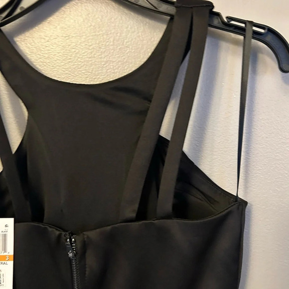 City Studio dress - black scuba fit and flare sheer panel NWT - Picture 10 of 10